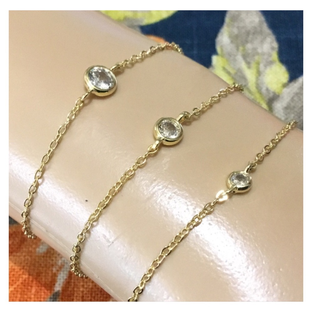 New! 3pc Bracelet or Anklet Set in Box